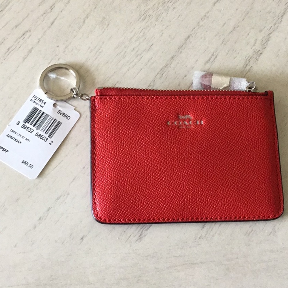 Coach Wristlet - Bright Red - NEW - Picture 1 of 5